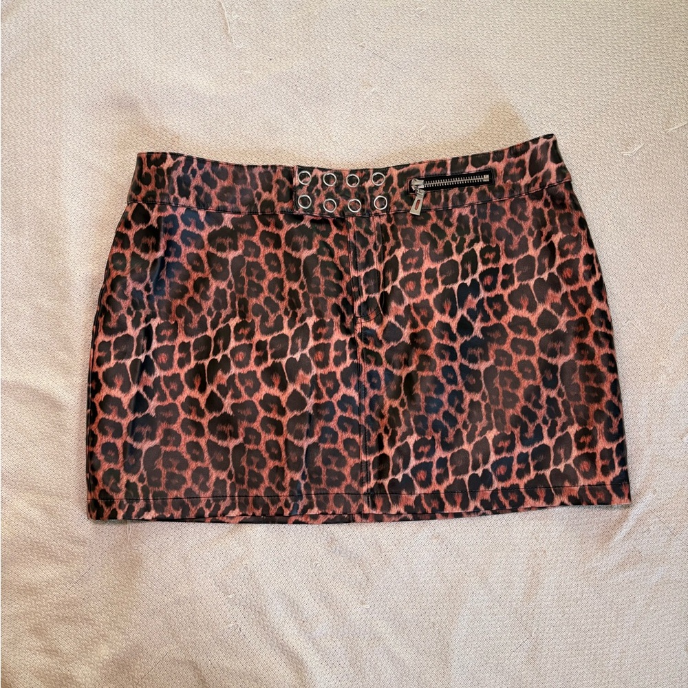 I.AM.GIA Tan and Brown Pencil Mini Skirt Night Out